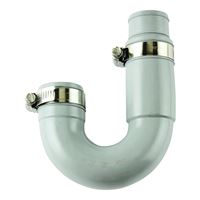 ProSource FT-150 J-Bend, Hose Clamps, PVC/Stainless Steel, Gray 
