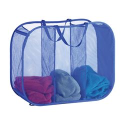 Honey-Can-Do HMP-03892 Laundry Basket, Fabric Bag, Blue, 30 in W, 24 in H, 11 in D 12 Pack 
