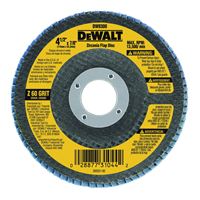 DeWALT DW8308 Flap Disc, 4-1/2 in Dia, 7/8 in Arbor, Coated, 60 Grit, Medium, Zirconia Abrasive 