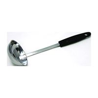 CHEF CRAFT 12960 Soup Ladle, 3.2 oz Volume, 11-1/2 in OAL, Stainless Steel, Black, Chrome 