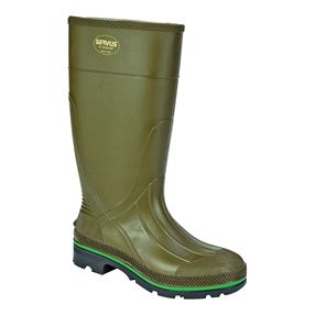 Servus Northener Series 75120-10 Non-Insulated Work Boots, 10, Brown/Green/Olive, PVC Upper, Insulated: No