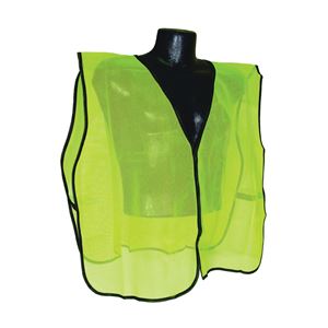 RADWEAR SVG Safety Vest, One-Size, Polyester, Green/Silver, Hook-and-Loop Closure