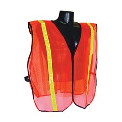 Radians SVO1-S/XL Non-Rated Safety Vest, S/XL, Polyester, Green/Orange/Silver, Hook-and-Loop 