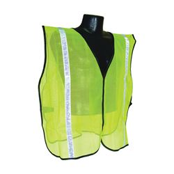 Radians SVG1 Non-Rated Safety Vest, S/XL, Polyester, Green/Silver, Hook-and-Loop 