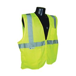 RADWEAR SV2ZGM-XL Safety Vest, XL, Unisex, Fits to Chest Size: 28 in, Polyester, Green/Silver, Zipper Closure 