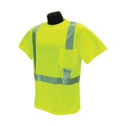RADWEAR ST11-2PGS-XL Safety T-Shirt, XL, Polyester, Green, Short Sleeve, Pullover Closure 