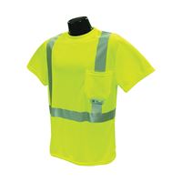 Radwear ST11-2PGS-L Safety T-Shirt, L, Polyester, Green, Short Sleeve, Pullover 