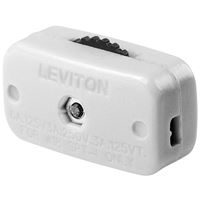 Leviton C24-00423-3KW Cord Switch, 3/6 A, 125/250 V, White 