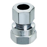 Plumb Pak PP20071LF Straight Adapter, 3/8 in, FIP x Compression, Chrome 
