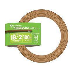 Southwire SIMpull 64162104 Thermostat Wire, 18 AWG Wire, 2 -Conductor, 100 ft L, Copper Conductor, PVC Sheath 