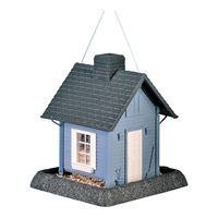 North States 9085 Wild Bird Feeder, Cozy Cottage, 5 lb, Plastic, Blue/Gray, 11-1/2 in H, Pole Mounting 