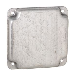 Raco 804C Exposed Work Cover, 4-3/16 in L, 4-3/16 in W, Square, Galvanized Steel, Gray 10 Pack