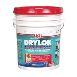 Drylok Extreme Series 28615 Masonry Waterproofer, White, Liquid, 5 gal, Pail 