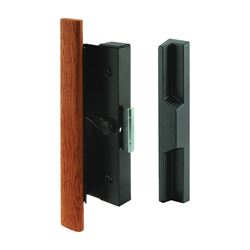 Prime-Line C 1126 Handle Set, Aluminum/Wood, Wood, 7/8 to 1-1/4 in Thick Door 