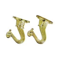 Landscapers Select GB0413L Ceiling Hook, 1.5 in L, zinc Alloy, Golden, Polished Brass, Wall Mount Mounting 