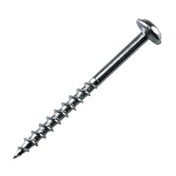 Kreg SML-C2 - 50 Pocket-Hole Screw, #8 Thread, 2 in L, Coarse Thread, Maxi-Loc Head, Square Drive, Carbon Steel, Zinc 