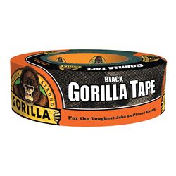 Gorilla 105629 Gorilla Tape, 30 yd L, 1.88 in W, Polyethylene Coated Cloth Backing, Black 