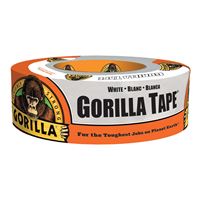 Gorilla 6010002 Duct Tape, 10 yd L, 1.88 in W, White 