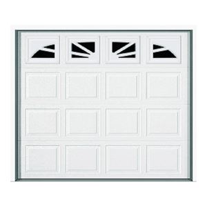 Wayne Dalton 9100 Garage Door, 9 ft W Door, 7 ft H Door, Steel Door, White