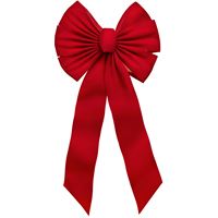Holidaytrims 7355 Gift Bow, 14 x 28 in, Velvet, Red, Pack of 36 