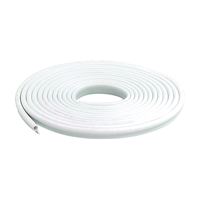M-D 78394 Gasket Weatherstrip, 1/2 in W, 17 ft L, Vinyl, White, Pack of 6 