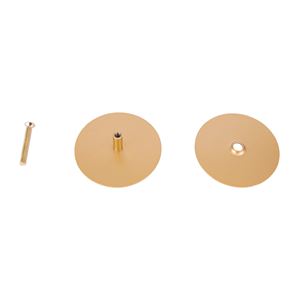 ProSource HSH-021-PS Hole Cover Plate, Steel, Polished Brass, For: 1-3/8 to 2 Thick Doors in