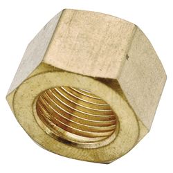 Anderson Metals 730061-08 Nut, Compression, Brass, Pack of 10 