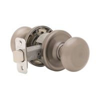 Kwikset 720J 15CP6AL Passage Door Lockset, Knob Handle, Satin Nickel, 1-3/8 to 1-3/4 in Thick Door, 2-1/4 in Strike 