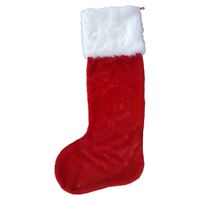 Santas Forest 28405 Giant Plush Stocking, Polyester, Red & White 12 Pack 