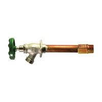 arrowhead 456 Series 456-04LF Wall Hydrant, 1/2 in Inlet, MIP x Copper Sweat Inlet, 3/4 in Outlet, 13 gpm 