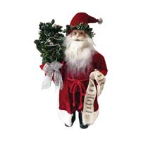 Santas Forest 22424 Christmas Figurine, 18 in H, Traditional Santa 6 Pack 