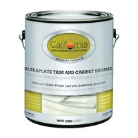 California Paints 52911-1-E Cabinet/Door and Trim Paint, Water Base, Satin Sheen, White, 1 gal, Can, Pack of 4 