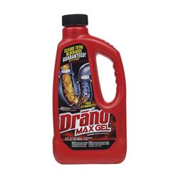 Drano Max Gel 00117 Clog Remover, Liquid, Natural, Bleach, 32 oz Bottle, Pack of 12 