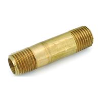 Anderson Metals 736113-0432 Pipe Nipple, 1/4 in, NPT, Brass, 2 in L 