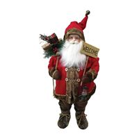 Santas Forest 22436 Christmas Figurine, 36 in H, Santa with Welcome Sign 