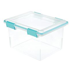 Sterilite 19334304 Gasket Box, Plastic, Blue Aquarium/Clear, 18-1/2 in L, 14-7/8 in W, 11-1/8 in H 4 Pack 
