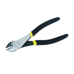 Stanley 84-105 Diagonal Cutting Plier, 6-3/16 in OAL, 25 mm Cutting Capacity, Black Handle, Double Dipped Handle 