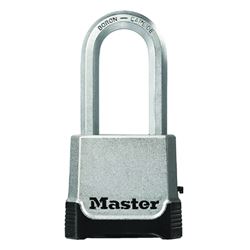 Master Lock Magnum Series M176XDLH Padlock, 3/8 in Dia Shackle, 2 in H Shackle, Boron Carbide Steel Shackle, Zinc Body 