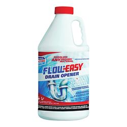 Flow-Easy FE64 Drain Opener, Oily Liquid, Dark Brown, Odorless, 0.5 gal, Bottle, Pack of 4 