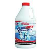 Flow-Easy FE64 Drain Opener, Oily Liquid, Dark Brown, Odorless, 0.5 gal, Bottle 4 Pack 