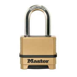 Master Lock Magnum Series M175XDLFCCSEN Padlock, 5/8 in Dia Shackle, Boron Carbide Steel Shackle, Steel Body 