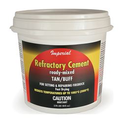 Imperial KK0308 Refractory Cement, Paste, Buff/Tan, 128 fl-oz Tub 