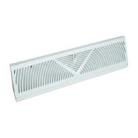 Imperial RG1627-A Baseboard Diffuser, 18 in L, 2-3/4 in W, Steel, White, Powder-Coated 