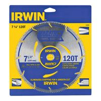 Irwin 11830 Circular Saw Blade, 7-1/4 in Dia, 5/8 in Arbor, 120-Teeth, Applicable Materials: PVC, Vinyl 