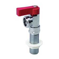 B & K Quarter Master 102-209 Washing Machine Valve, Replacement, Brass, Red, Chrome, For: Washing Machine Outlet Boxes 