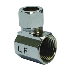 Plumb Pak PP69PCLF Water Supply Connector, 1/2 in, FIP x Compression, Chrome 