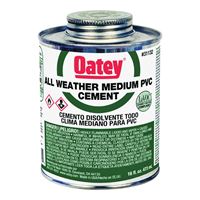 Oatey 31132 Solvent Cement, 16 oz Can, Liquid, Gray 