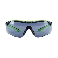 3M 47101-WZ4 Safety Glasses, Anti-Fog, Anti-Scratch Lens, Wraparound Frame, Green/Neon Black Frame 