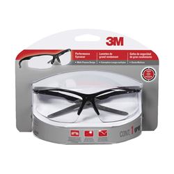 3M 47070-WZ4 Safety Eyewear, Anti-Fog Lens, Plastic Frame, Black Frame 