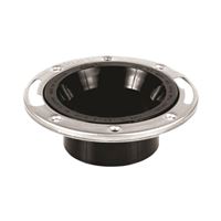 Oatey 43494 Closet Flange, 3, 4 in Connection, ABS, Black, For: 3 in, 4 in Pipes 